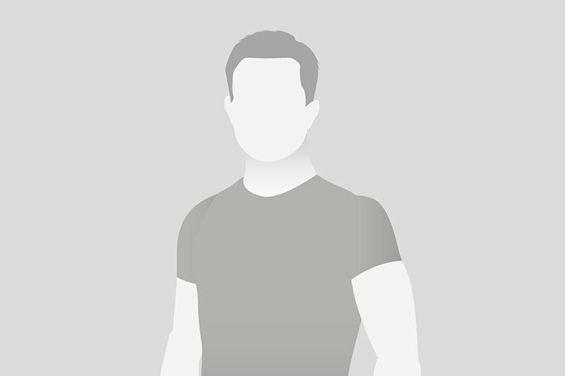 Kopfloses Silhouettenbild eines m&auml;nnlichen K&ouml;rpers in einem grauen Hintergrund.