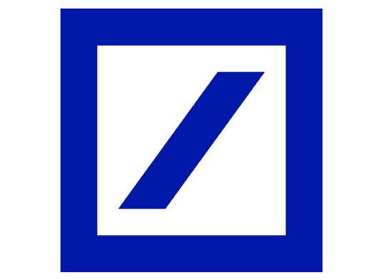 Logo mit blauem Rechteck und wei&szlig;em Rechteck, in dem ein schr&auml;g gestellter blauer Streifen angeordnet ist.