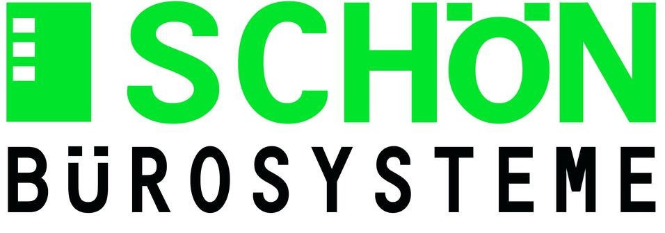 Logo von Schön Bürosysteme mit grünen und schwarzen Schriftzügen auf weißem Hintergrund.
