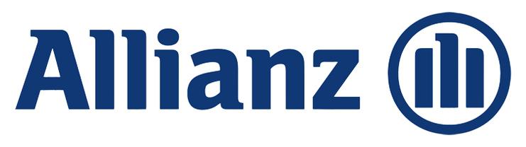 Logo der Allianz: dunkelblaue Schrift mit grafischem Element und Kreissymbol rechts.