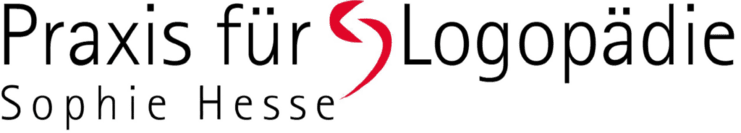 Logo der Praxis f&uuml;r Logop&auml;die Sophie Hesse mit stilisierter Schrift und rotem S.